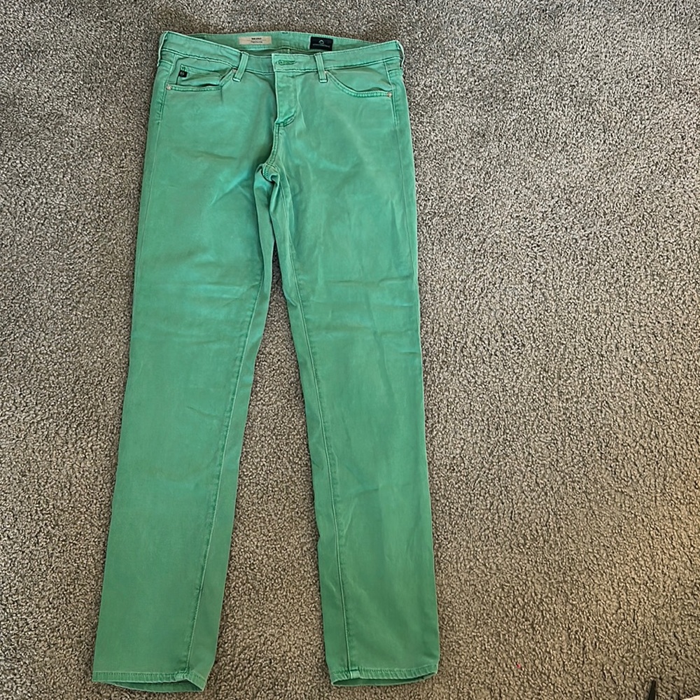 AG The Stilt Cigarette Leg Pants size 28R in green